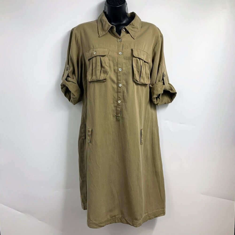 Da-Nang Surplus Women's Original Silk Military Utility Shirt Dress Size M